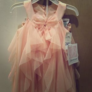 Bonnie Baby peach colored tool 2 piece dress.